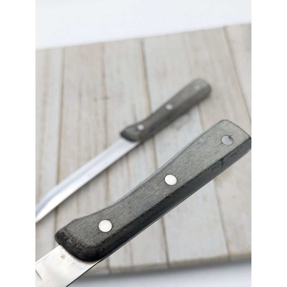 Vintage Set 2 Walco Steak Knives Stainless Steel 4-7/8" Blade 9-1/8 Length Serra - Picture 11 of 11
